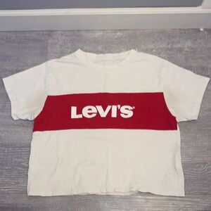 Levi's Kids Tee in White and Red